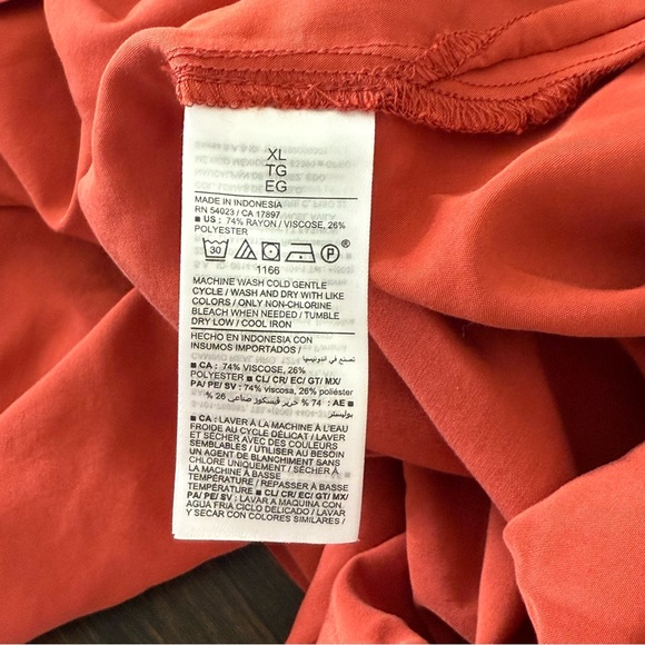Old Navy Rust Orange Shirt Dress Women’s Size XL - Picture 4 of 6